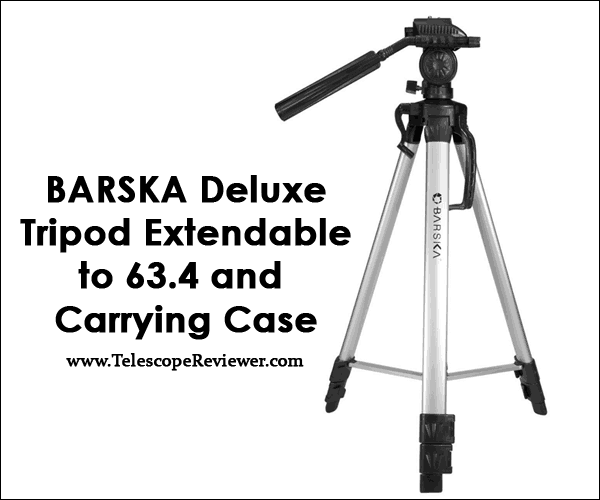 BARSKA Deluxe Tripod Extendable to 63.4 and Carrying Case